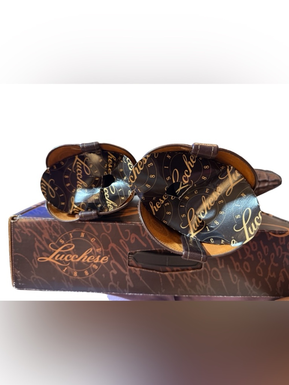 Lucchese Heritage Hornback Caiman Tail Leather Boots, Style # N4081, Rare! - Picture 10 of 12